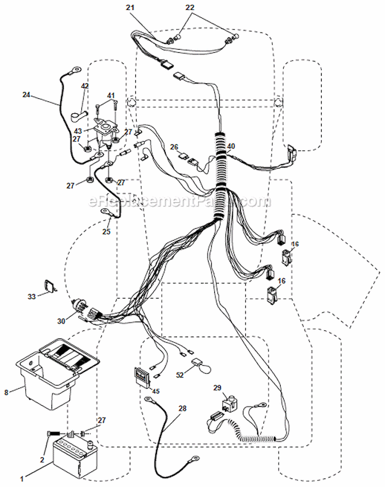 Page A Diagram and Parts List for S165H42A  Weed Eater Lawn Tractor